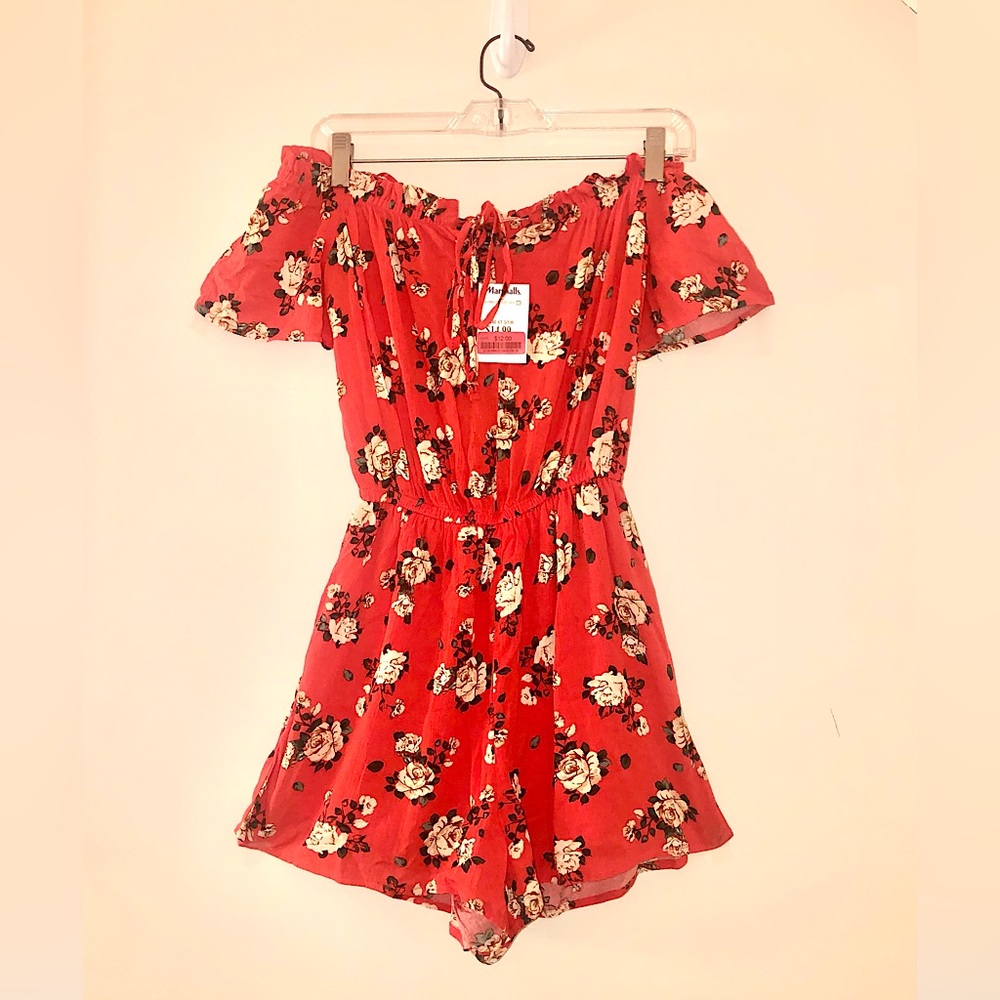 Floral Off The Shoulder Romper XS